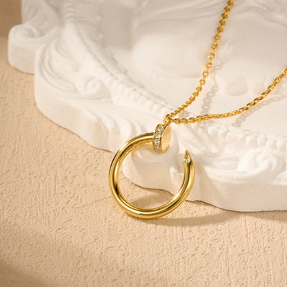 [Renovia Jewelry]JUSTE NECKLACE HALF DIAMOND