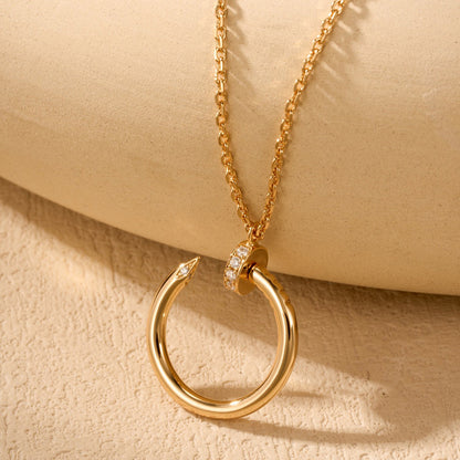 [Renovia Jewelry]JUSTE NECKLACE HALF DIAMOND