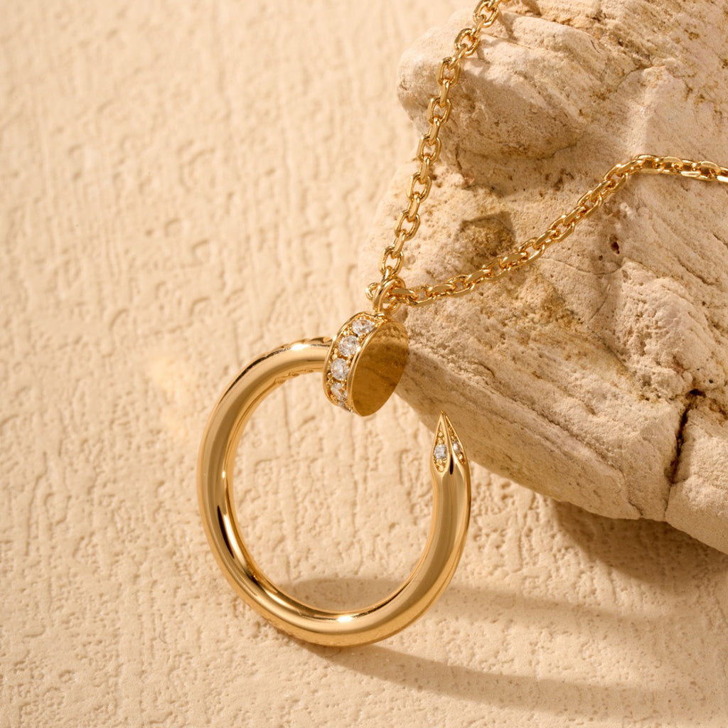 [Renovia Jewelry]JUSTE NECKLACE HALF DIAMOND