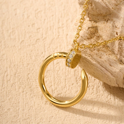 [Renovia Jewelry]JUSTE NECKLACE HALF DIAMOND