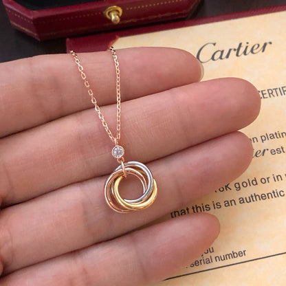 [Renovia Jewelry]TRINITY  NECKLACE 1 DIAMOND