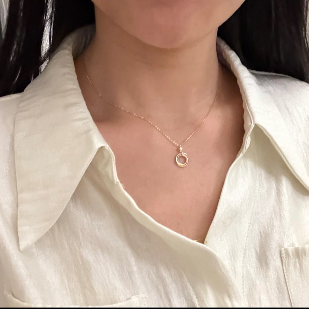 [Renovia Jewelry]TRINITY  NECKLACE 1 DIAMOND