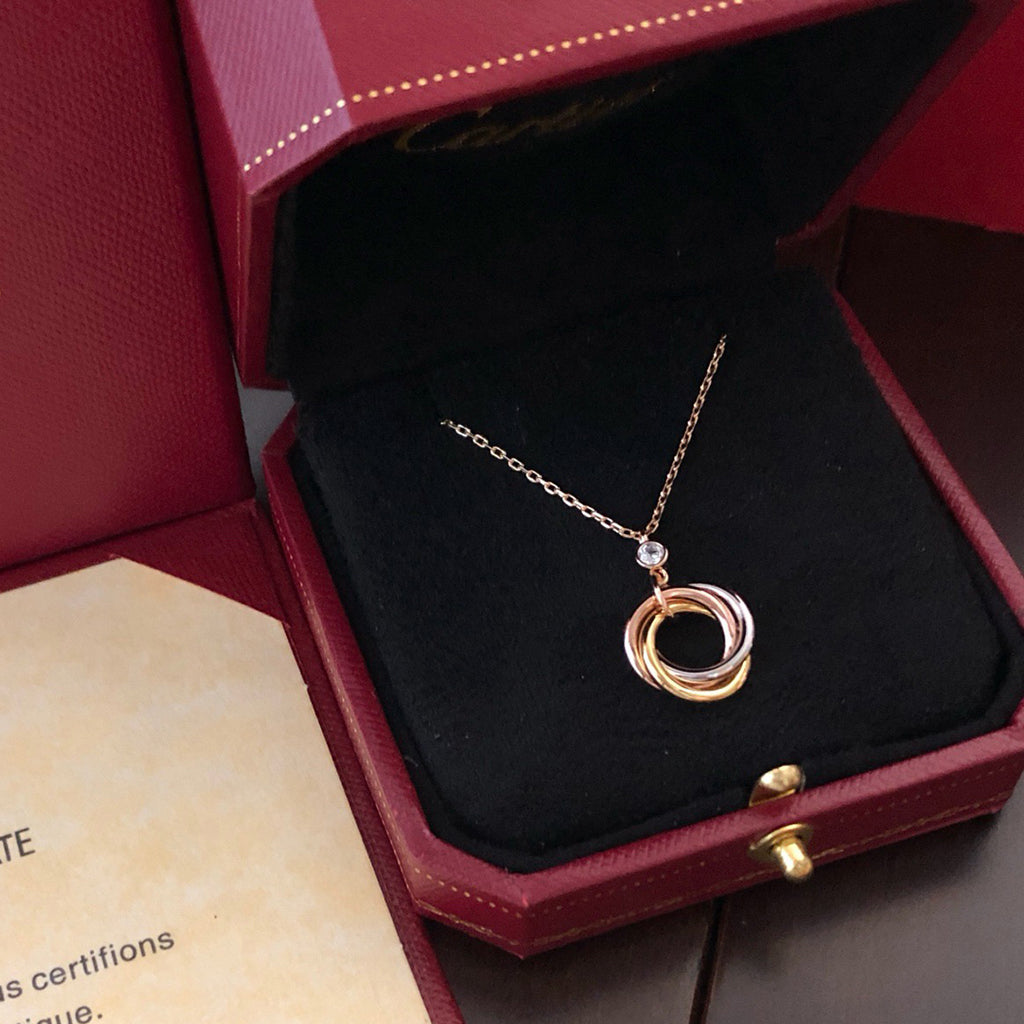 [Renovia Jewelry]TRINITY  NECKLACE 1 DIAMOND