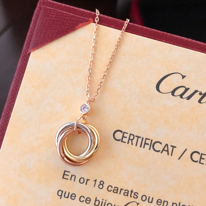 [Renovia Jewelry]TRINITY  NECKLACE 1 DIAMOND