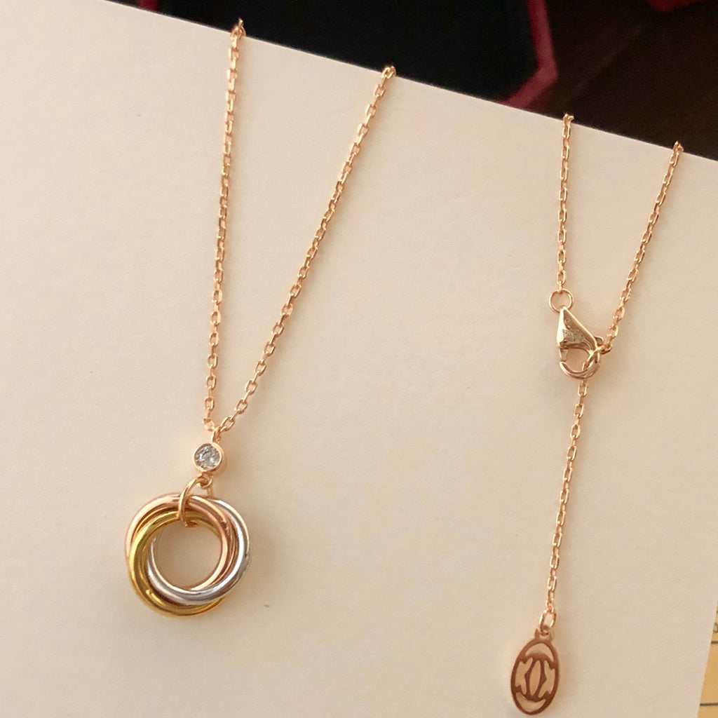[Renovia Jewelry]TRINITY  NECKLACE 1 DIAMOND
