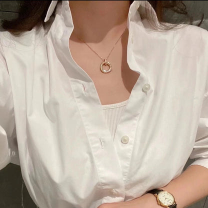 [Renovia Jewelry]TRINITY MEDIUM  DIAMONDS NECKLACE