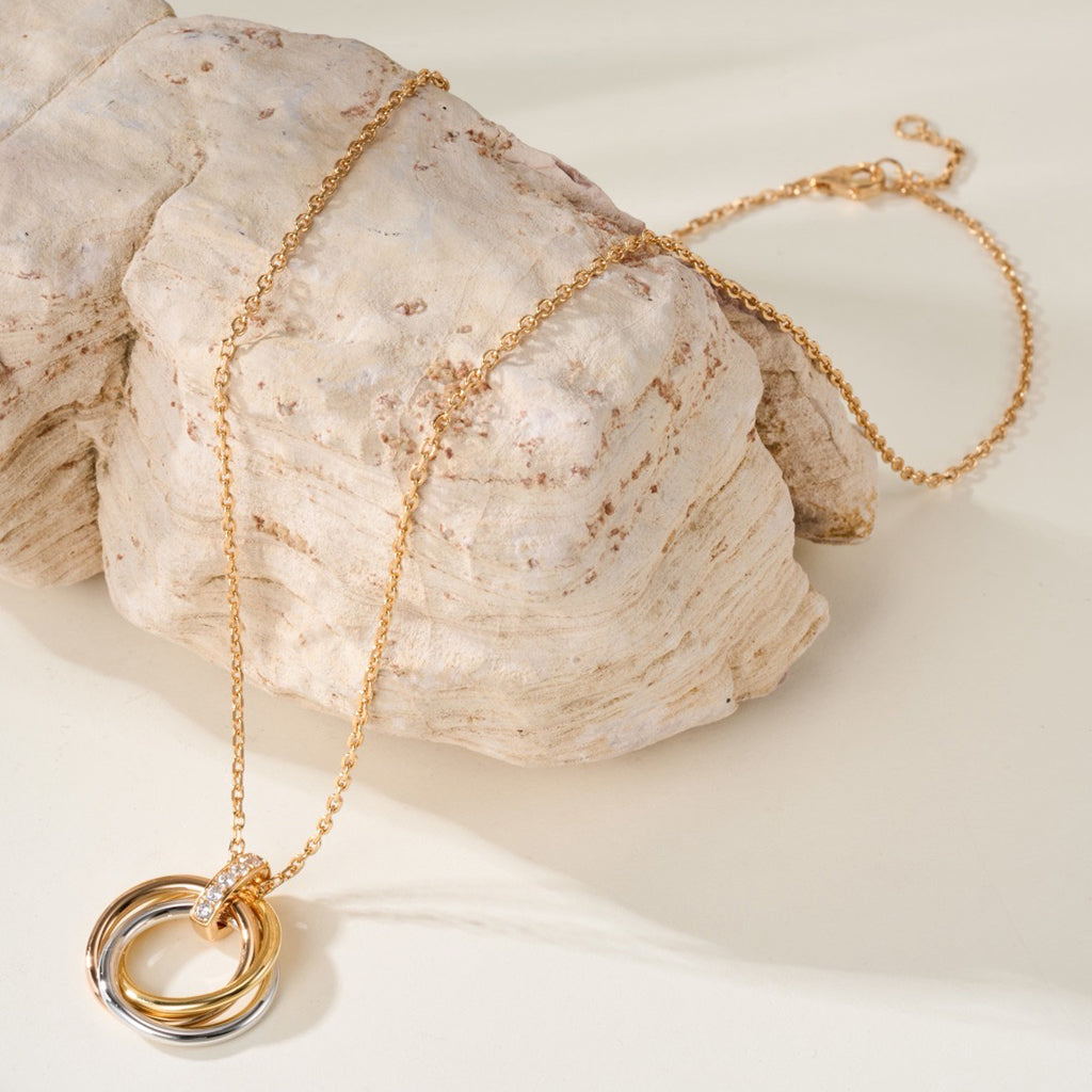 [Renovia Jewelry]TRINITY MEDIUM  DIAMONDS NECKLACE