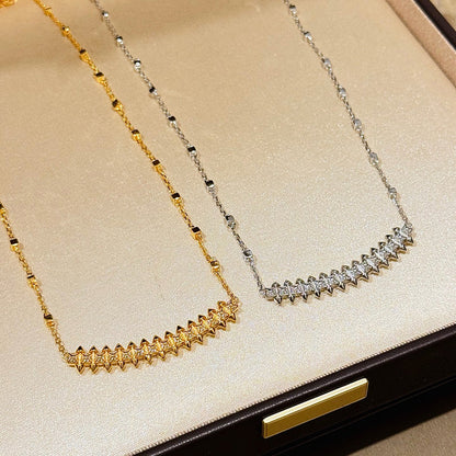 [Renovia Jewelry]CLASH  SMALL FULL DIAMOND NECKLACE