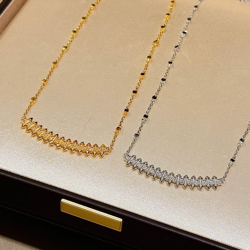 [Renovia Jewelry]CLASH  SMALL FULL DIAMOND NECKLACE