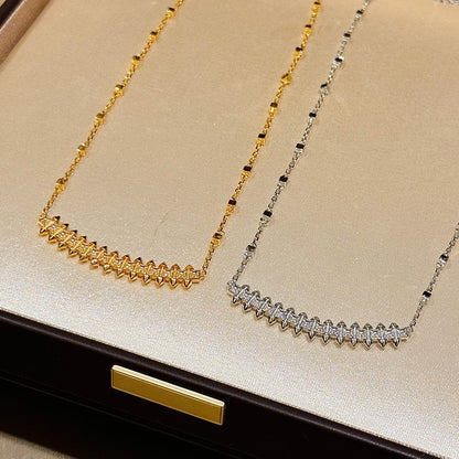 [Renovia Jewelry]CLASH  SMALL FULL DIAMOND NECKLACE