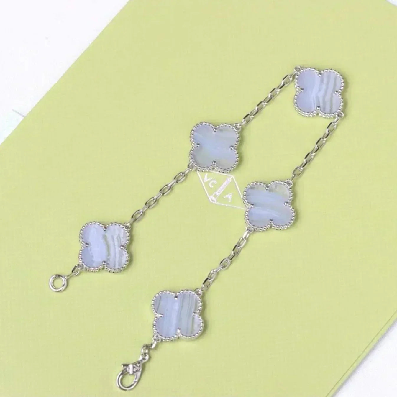 [Renovia Jewelry] CLOVER 5 MOTIF PURPLE CHALCEDONY BRACELET COLLECTION