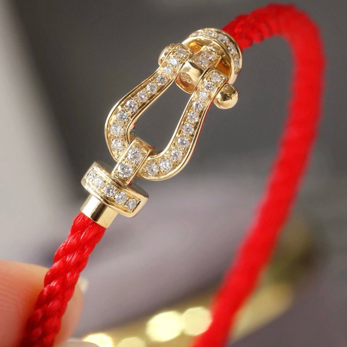 [Renovia Jewelry]FORCE LARGE HORSESHOE FULL DIAMOND BRACELET SILVER