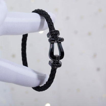 [Renovia Jewelry]FORCE LARGE SERIES HORSESHOE BLACK SAMURAI BRACELET