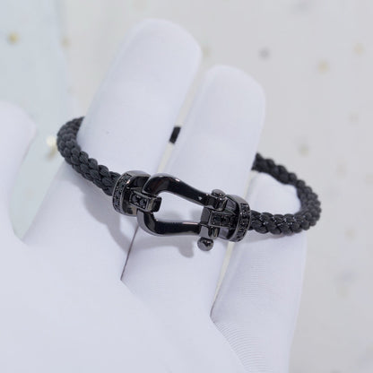 [Renovia Jewelry]FORCE LARGE SERIES HORSESHOE BLACK SAMURAI BRACELET