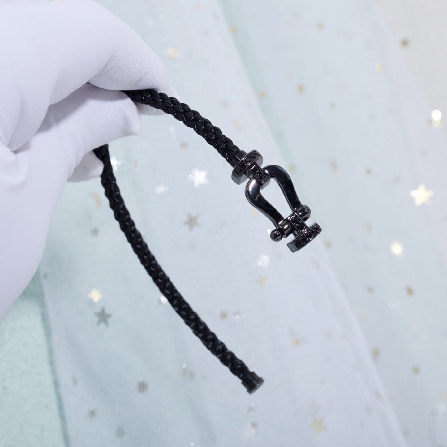 [Renovia Jewelry]FORCE LARGE SERIES HORSESHOE BLACK SAMURAI BRACELET