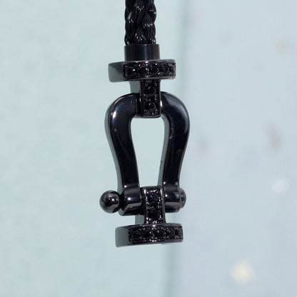 [Renovia Jewelry]FORCE LARGE SERIES HORSESHOE BLACK SAMURAI BRACELET