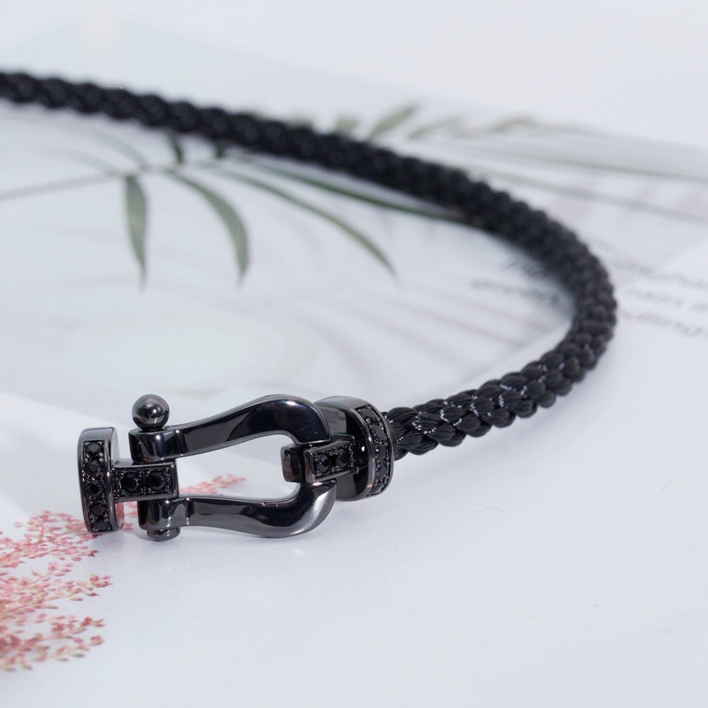 [Renovia Jewelry]FORCE LARGE SERIES HORSESHOE BLACK SAMURAI BRACELET