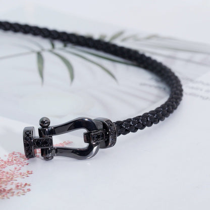 [Renovia Jewelry]FORCE LARGE SERIES HORSESHOE BLACK SAMURAI BRACELET
