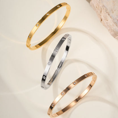 [Renovia Jewelry]LOVE BRACELET 3.65MM 10 DIAMONDS