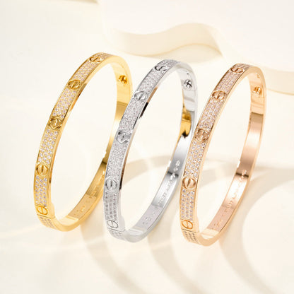 [Renovia Jewelry]LOVE BRACELET 4.8MM DIAMOND-PAVED