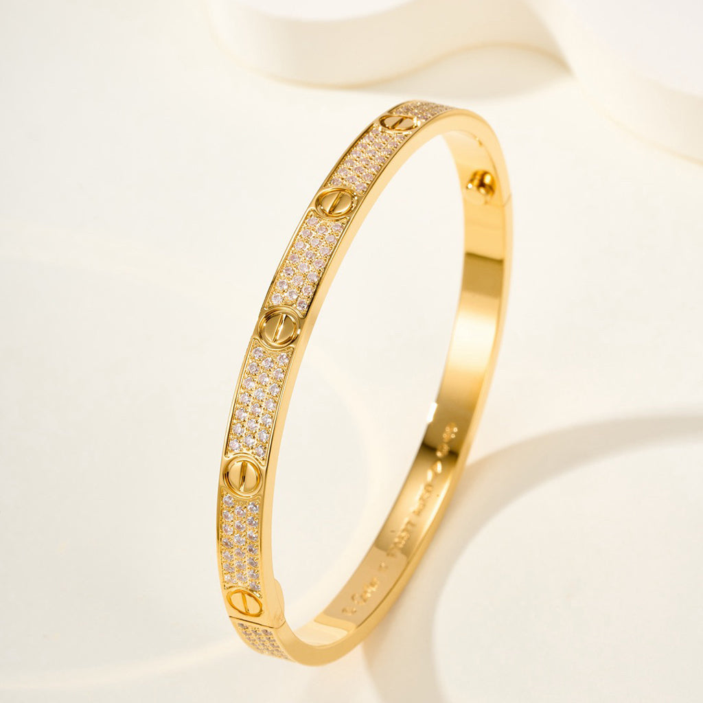 [Renovia Jewelry]LOVE BRACELET 4.8MM DIAMOND-PAVED