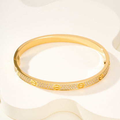 [Renovia Jewelry]LOVE BRACELET 4.8MM DIAMOND-PAVED