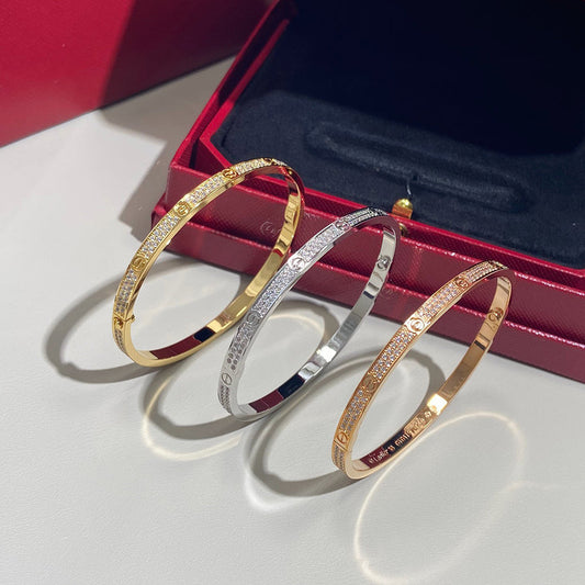 [Renovia Jewelry]LOVE BRACELET 3.65MM DIAMOND-PAVED