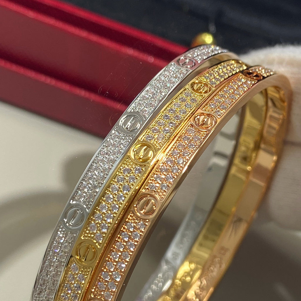 [Renovia Jewelry]LOVE BRACELET 3.65MM DIAMOND-PAVED