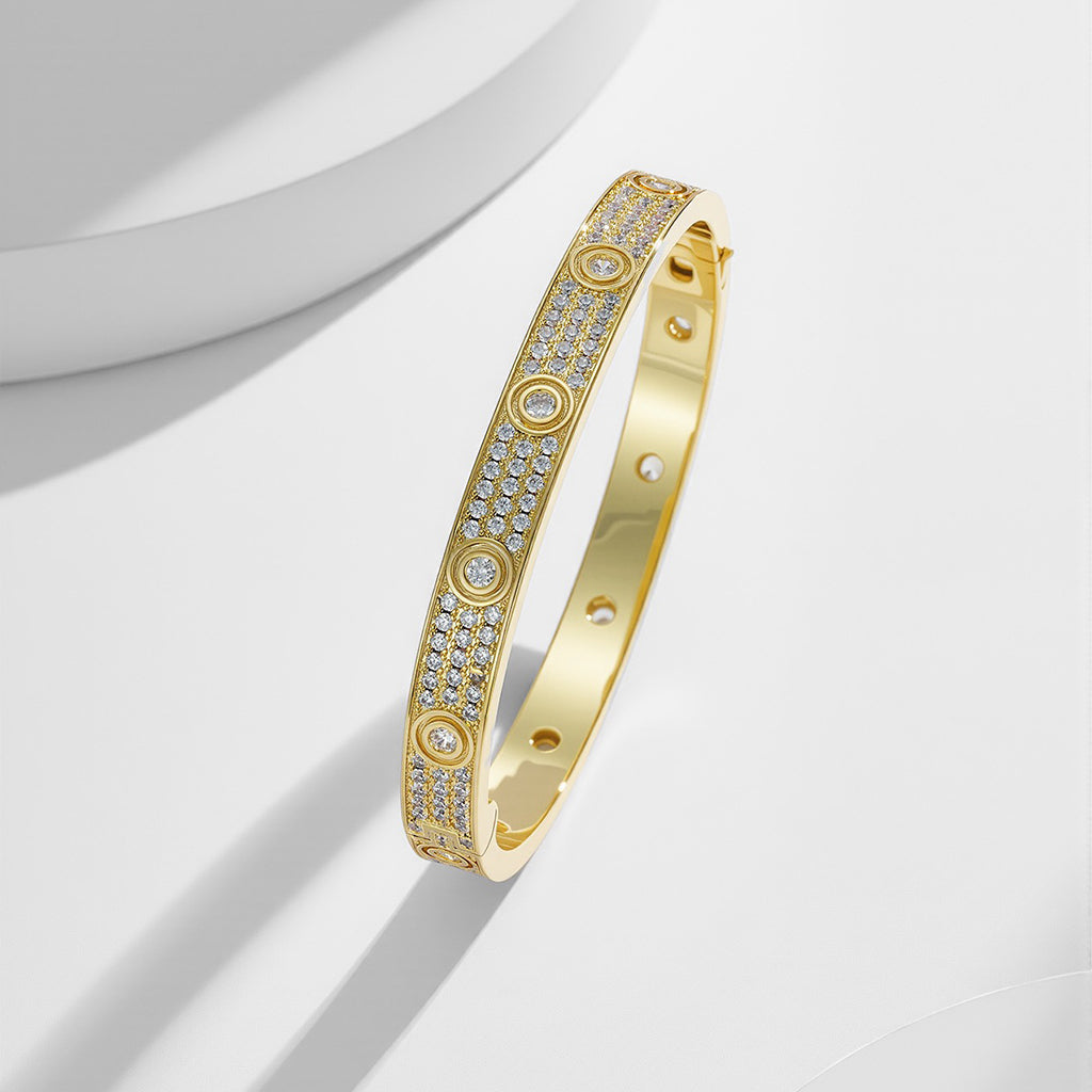 [Renovia Jewelry]LOVE BRACELET 6.1MM DIAMOND-PAVED 10 BIG DIAMONDS