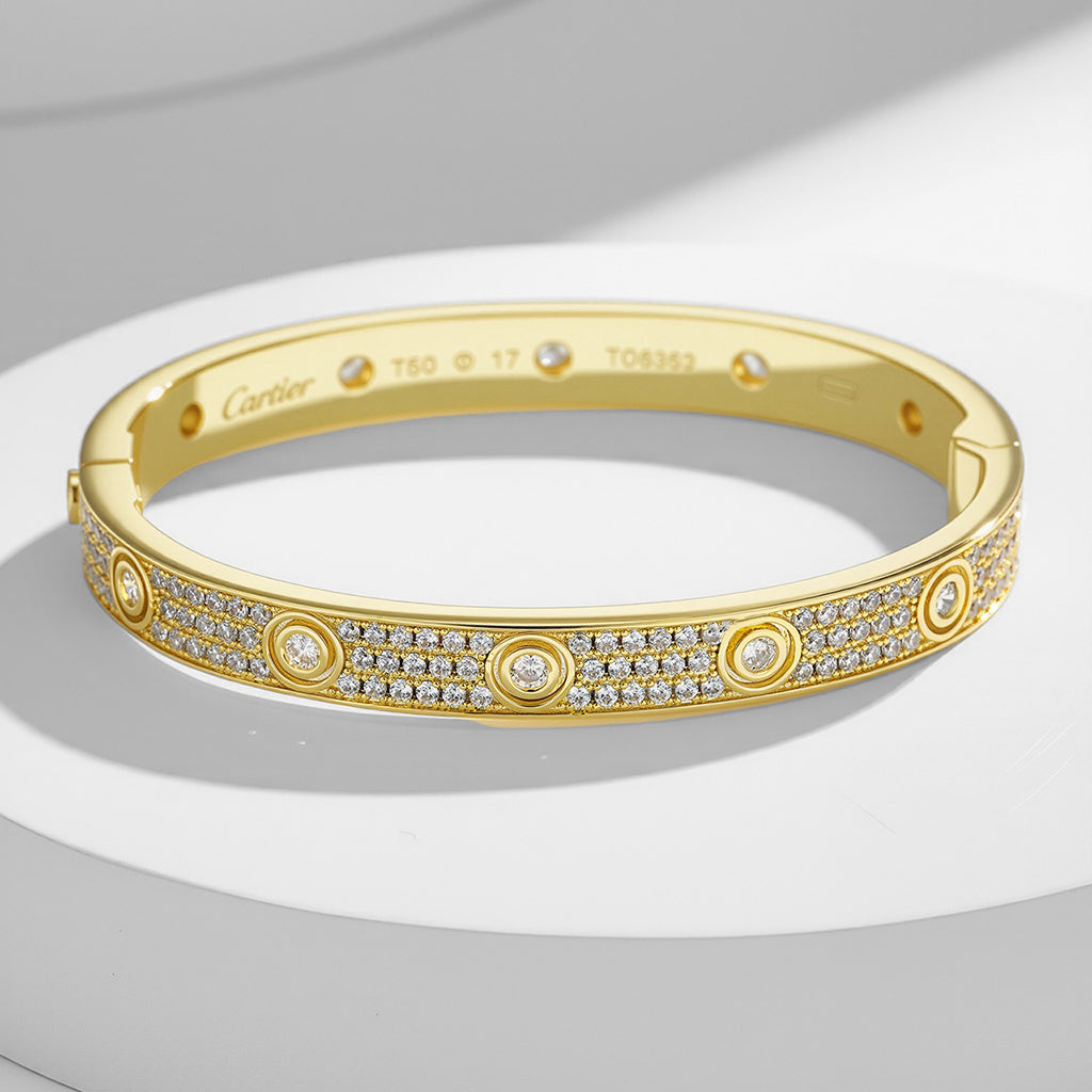 [Renovia Jewelry]LOVE BRACELET 6.1MM DIAMOND-PAVED 10 BIG DIAMONDS