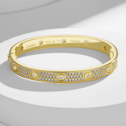 [Renovia Jewelry]LOVE BRACELET 6.1MM DIAMOND-PAVED 10 BIG DIAMONDS