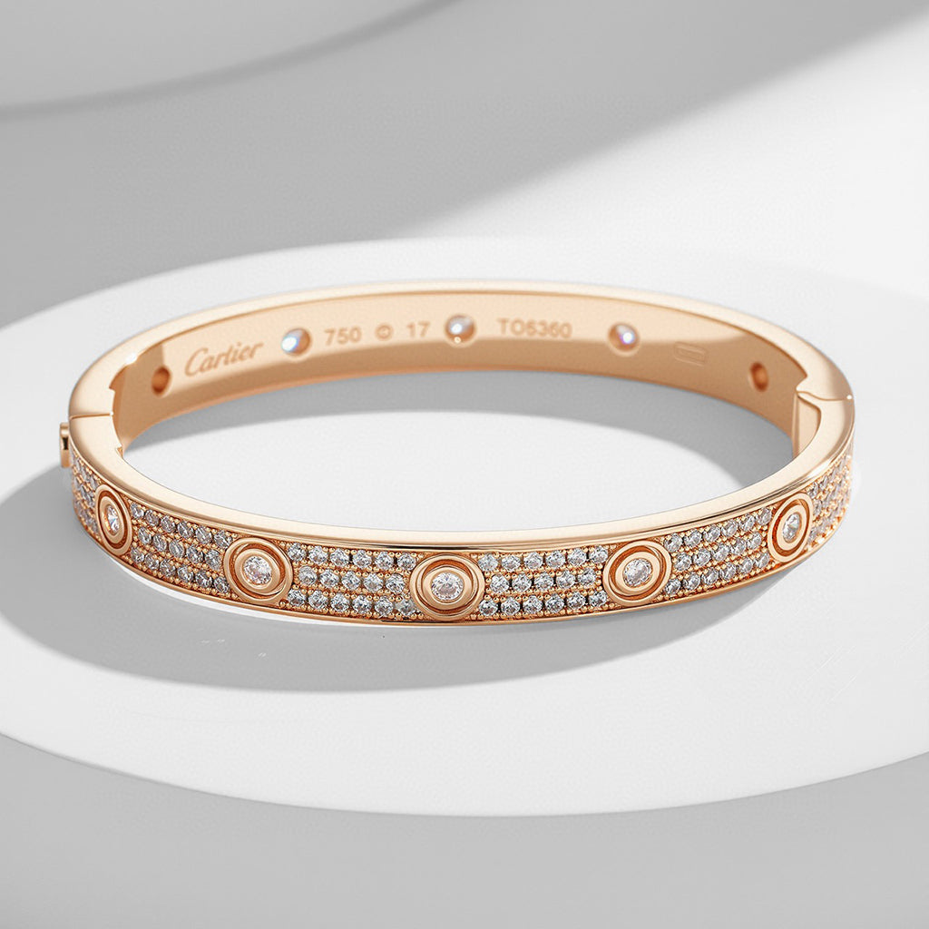 [Renovia Jewelry]LOVE BRACELET 6.1MM DIAMOND-PAVED 10 BIG DIAMONDS