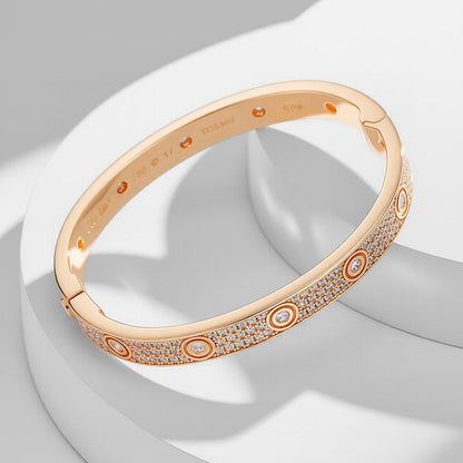 [Renovia Jewelry]LOVE BRACELET 6.1MM DIAMOND-PAVED 10 BIG DIAMONDS