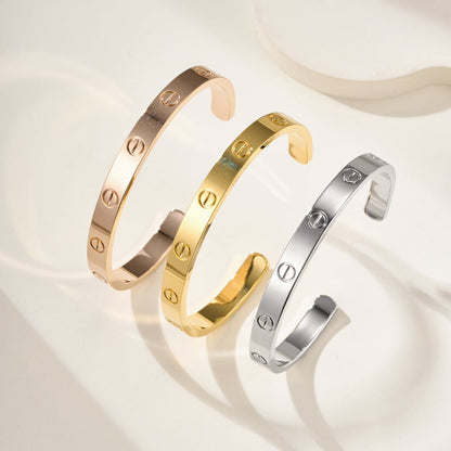 [Renovia Jewelry]LOVE BRACELET 6.1MM OPEN CUFF