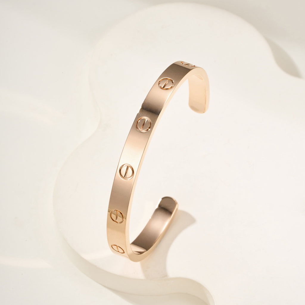 [Renovia Jewelry]LOVE BRACELET 6.1MM OPEN CUFF