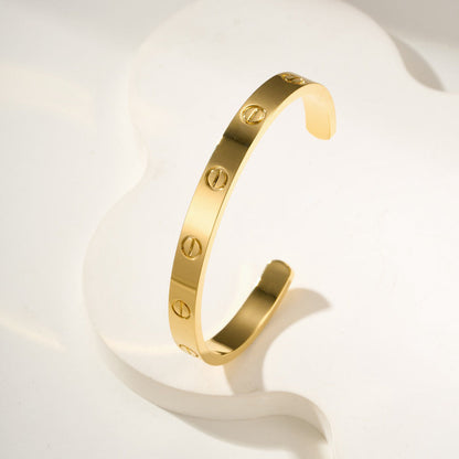 [Renovia Jewelry]LOVE BRACELET 6.1MM OPEN CUFF
