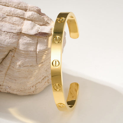 [Renovia Jewelry]LOVE BRACELET 6.1MM OPEN CUFF