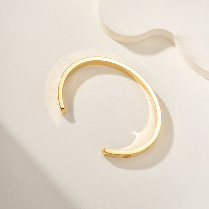 [Renovia Jewelry]LOVE BRACELET 6.1MM OPEN CUFF