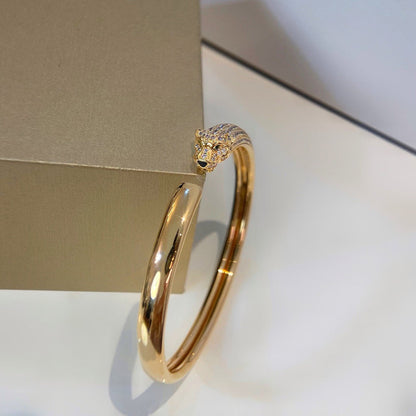 [Renovia Jewelry]PANTHERE HALF DIAMOND OPEN BRACELET