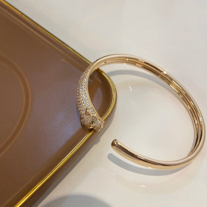 [Renovia Jewelry]PANTHERE HALF DIAMOND OPEN BRACELET