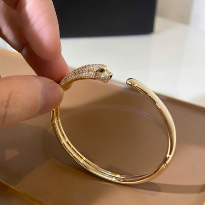 [Renovia Jewelry]PANTHERE HALF DIAMOND OPEN BRACELET
