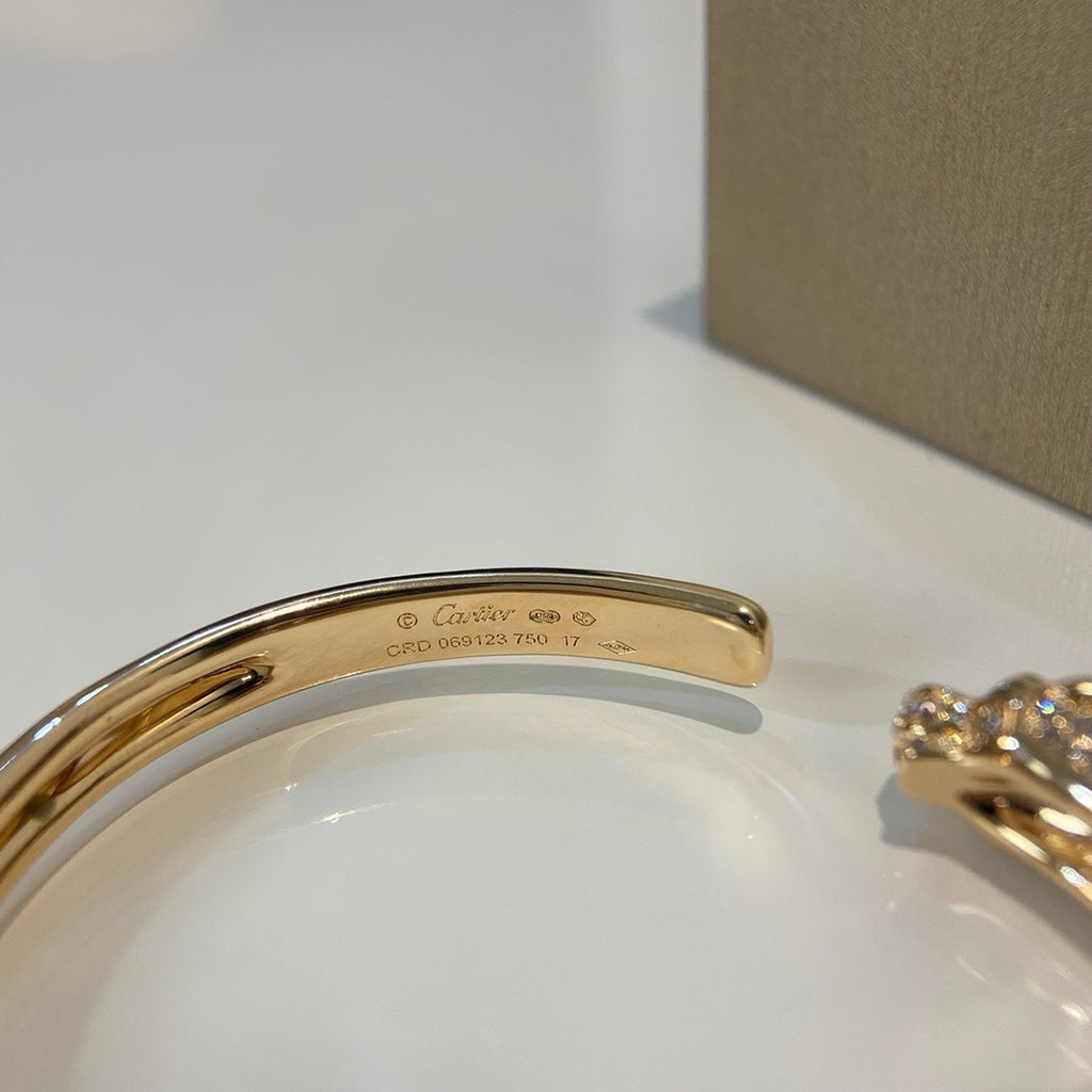 [Renovia Jewelry]PANTHERE HALF DIAMOND OPEN BRACELET