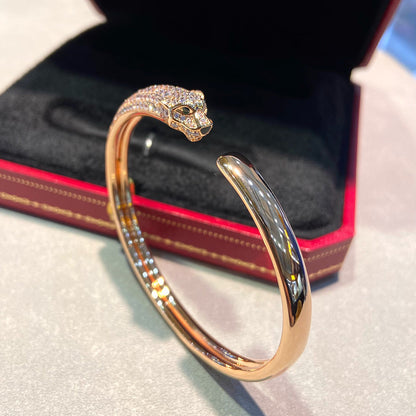 [Renovia Jewelry]PANTHERE HALF DIAMOND OPEN BRACELET