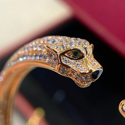 [Renovia Jewelry]PANTHERE HALF DIAMOND OPEN BRACELET