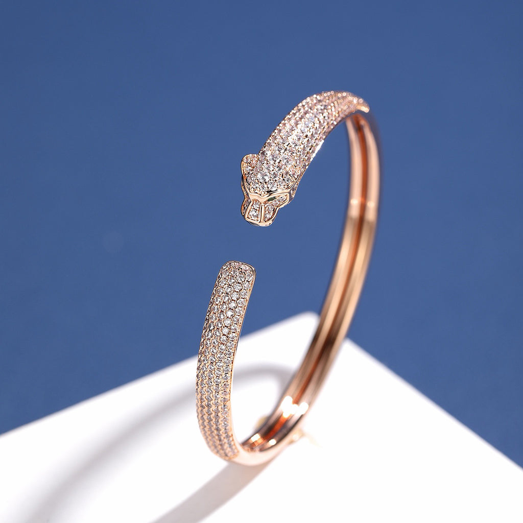 [Renovia Jewelry]PANTHERE FULL DIAMOND OPEN BRACELET
