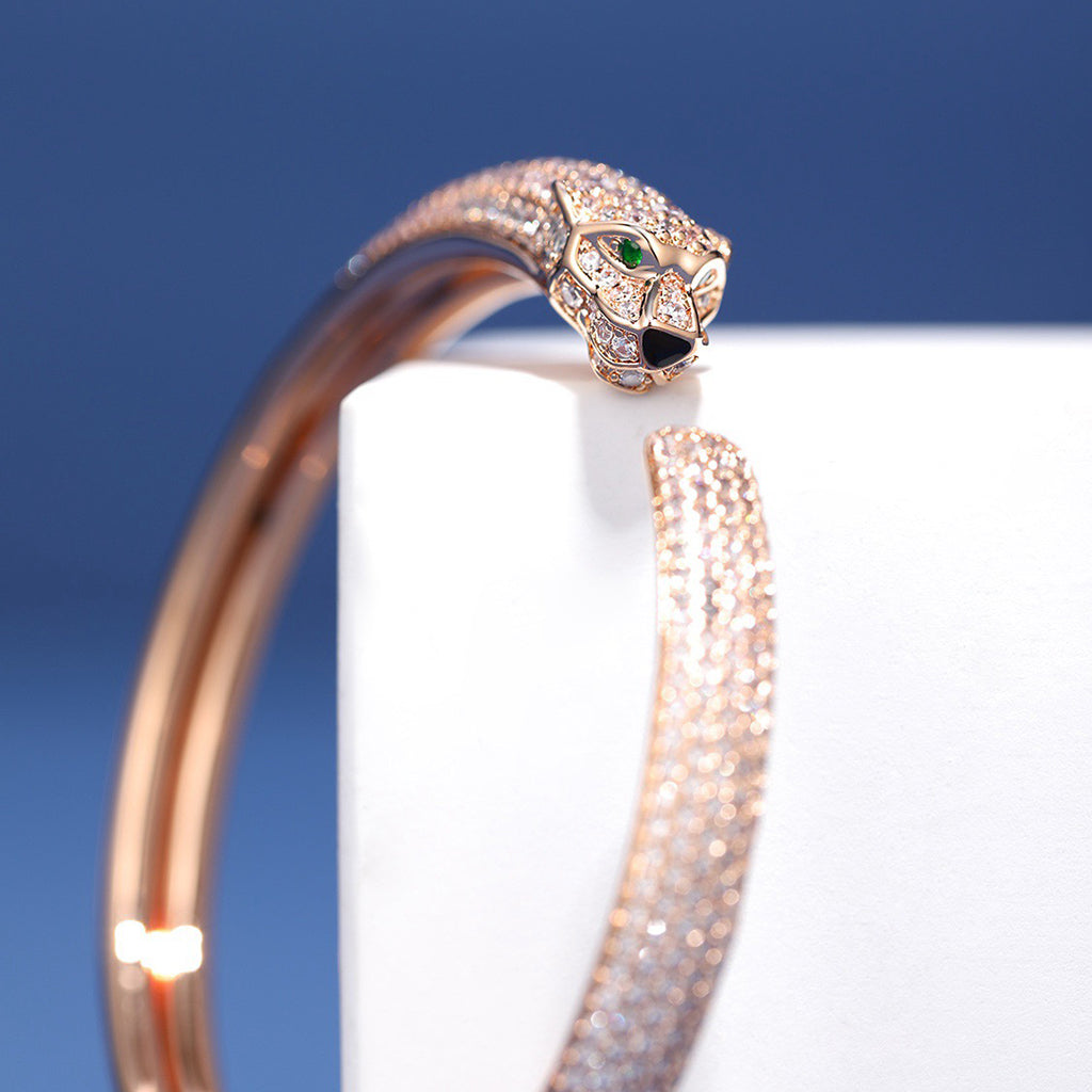 [Renovia Jewelry]PANTHERE FULL DIAMOND OPEN BRACELET