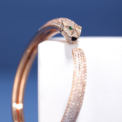 [Renovia Jewelry]PANTHERE FULL DIAMOND OPEN BRACELET