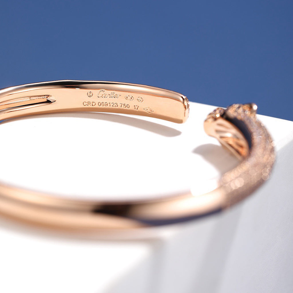 [Renovia Jewelry]PANTHERE FULL DIAMOND OPEN BRACELET