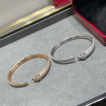 [Renovia Jewelry]PANTHERE FULL DIAMOND OPEN BRACELET