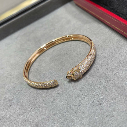 [Renovia Jewelry]PANTHERE FULL DIAMOND OPEN BRACELET